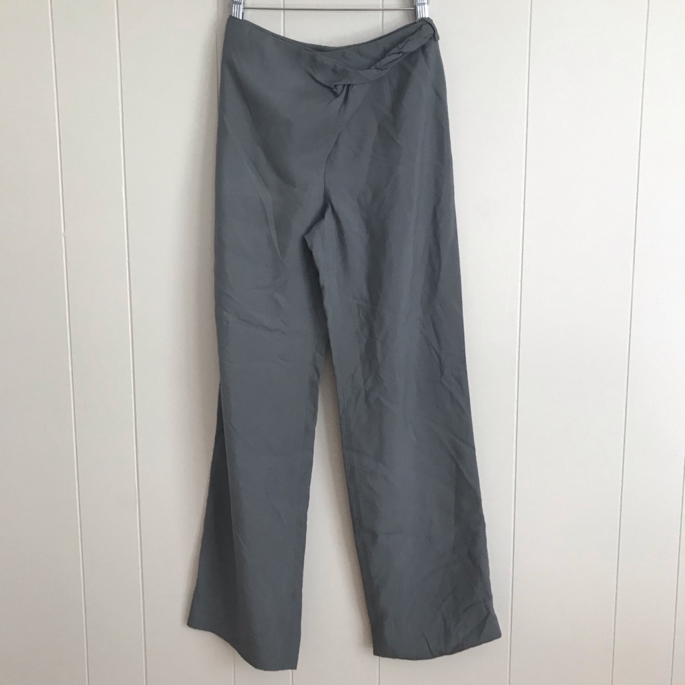 Giorgio Armani Gray Silk Trousers Borgo 21 Size 40
